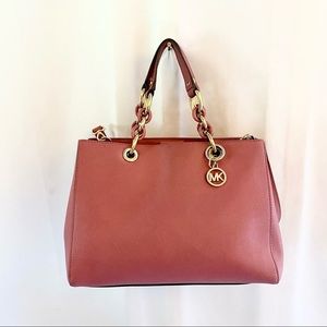 Michael Kors Cynthia Purse Mauve Satchel Handbag
